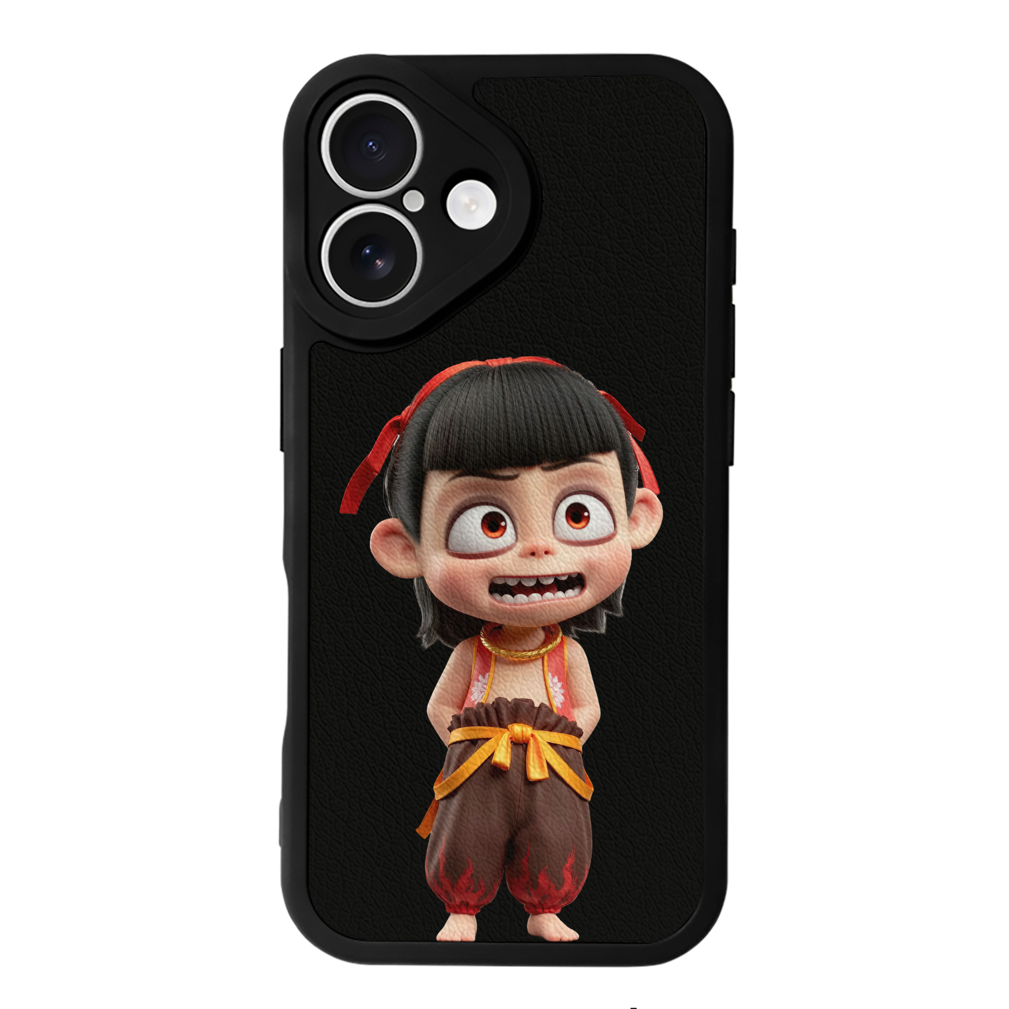 （画像用） Ne Zha 2 ナタ 魔童の大暴れ 【iPhone 16シリーズ対応】シリコンスマホケース（レザー調） 材質：シリコン